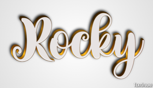Rocky Efekt tekstowy
