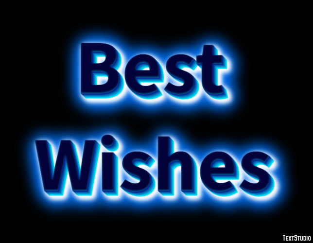 Best Wishes Efecto de Texto