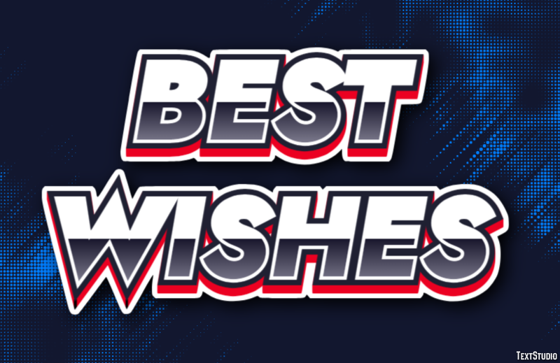 Best Wishes Text effect