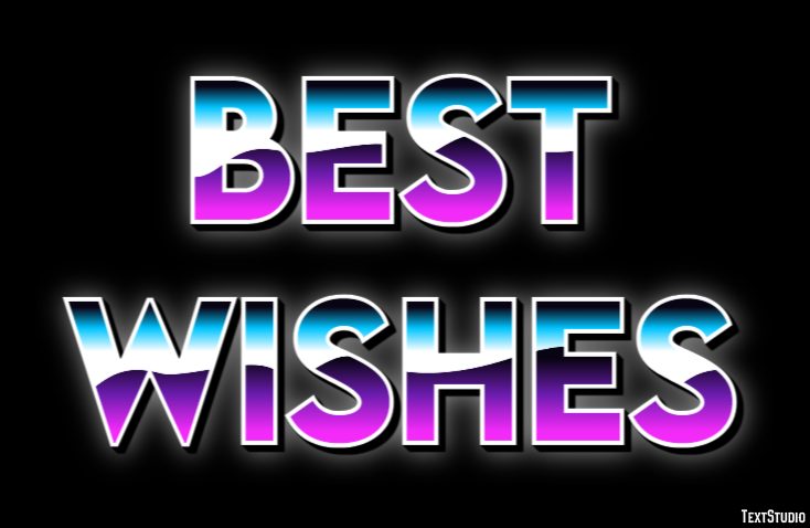 Best Wishes Text effect