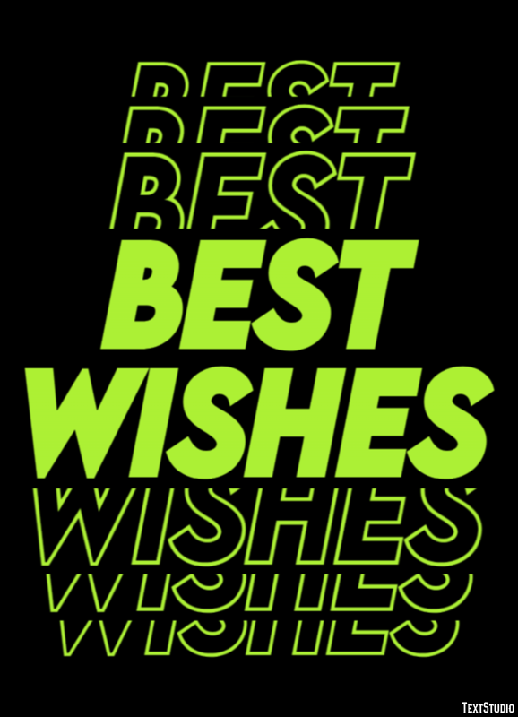 Best Wishes Effetto testo