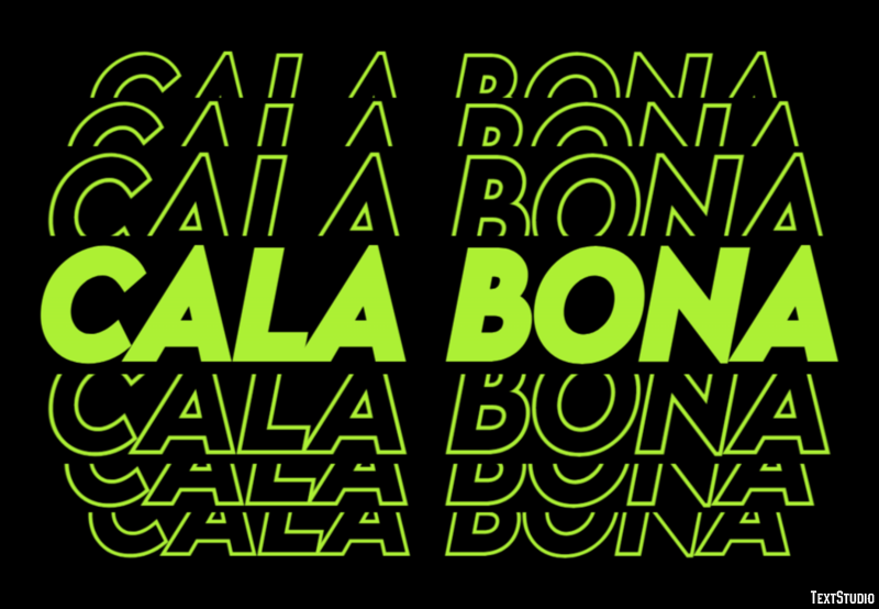 Cala Bona Efekt tekstowy