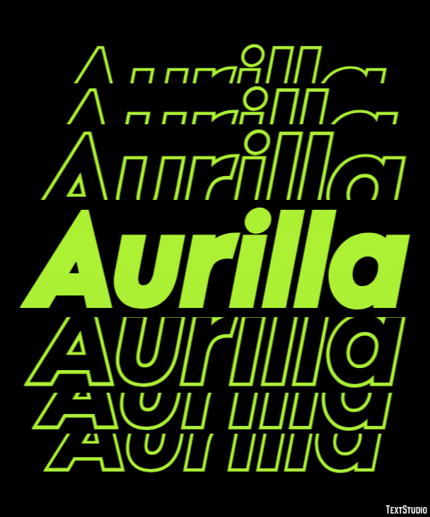 Aurilla Text effect