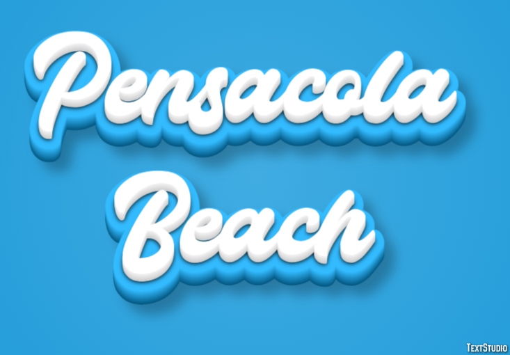 Pensacola Beach Texteffekt