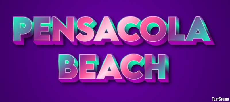 Pensacola Beach Effetto testo
