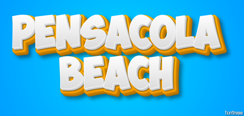 Pensacola Beach Effetto testo