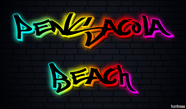 Pensacola Beach Texteffekt