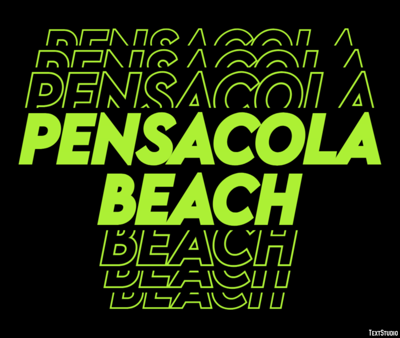 Pensacola Beach Effetto testo