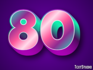 80 Эффект текста