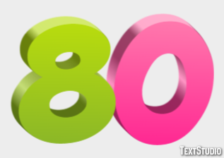 80 Efecto de Texto