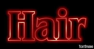 Hair Efekt tekstowy