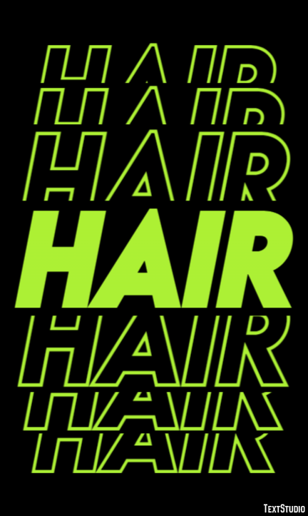 Hair Efekt tekstowy