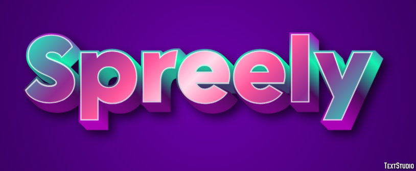 Spreely Text effect