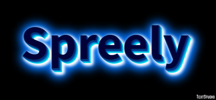 Spreely Text effect