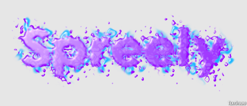 Spreely Text effect