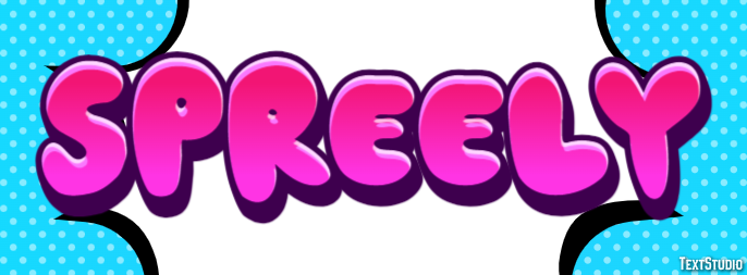 Spreely Text effect