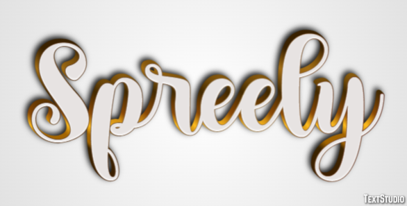 Spreely Text effect
