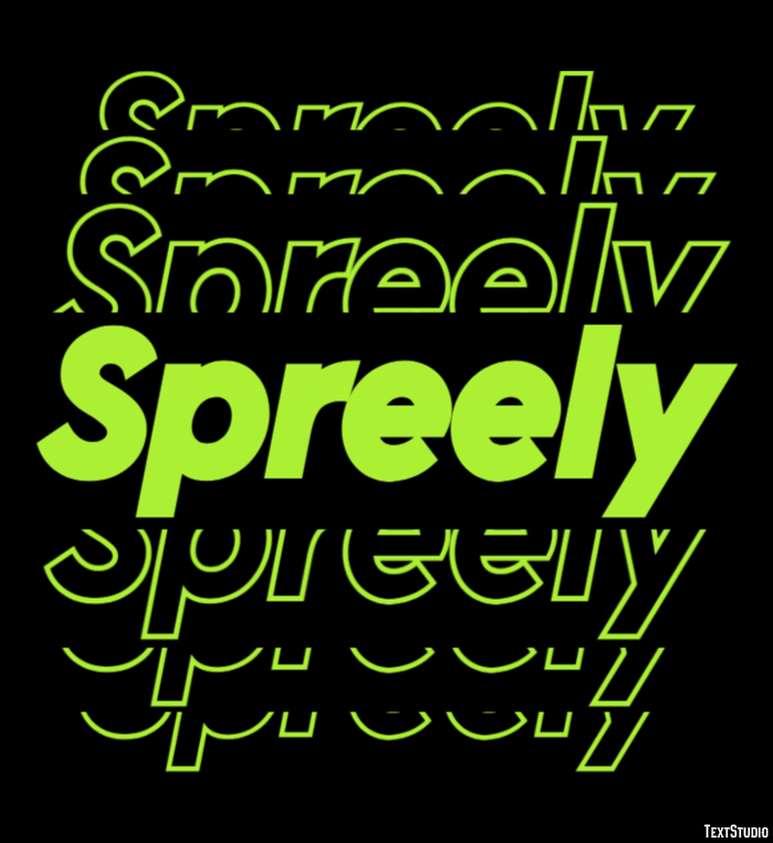 Spreely Text effect