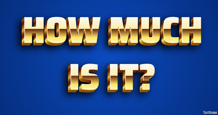 How much is it? Tekst Effect