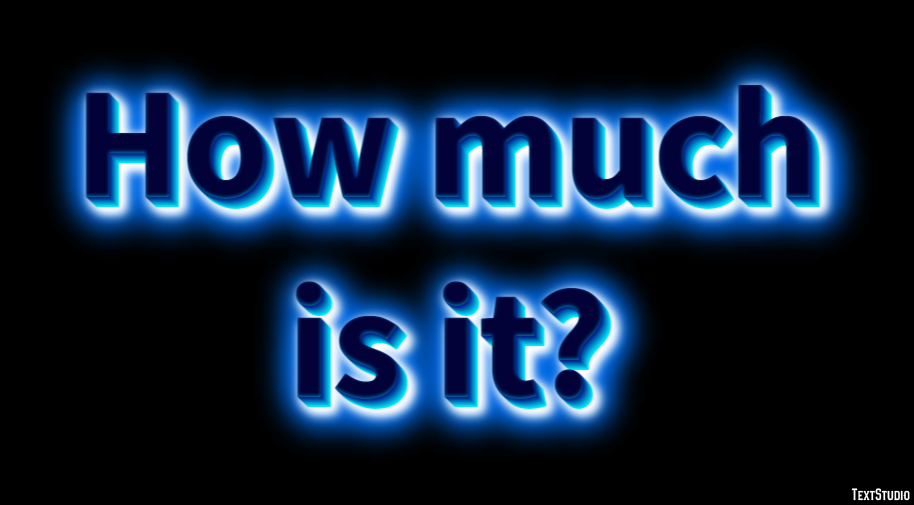 How much is it? Text Effect