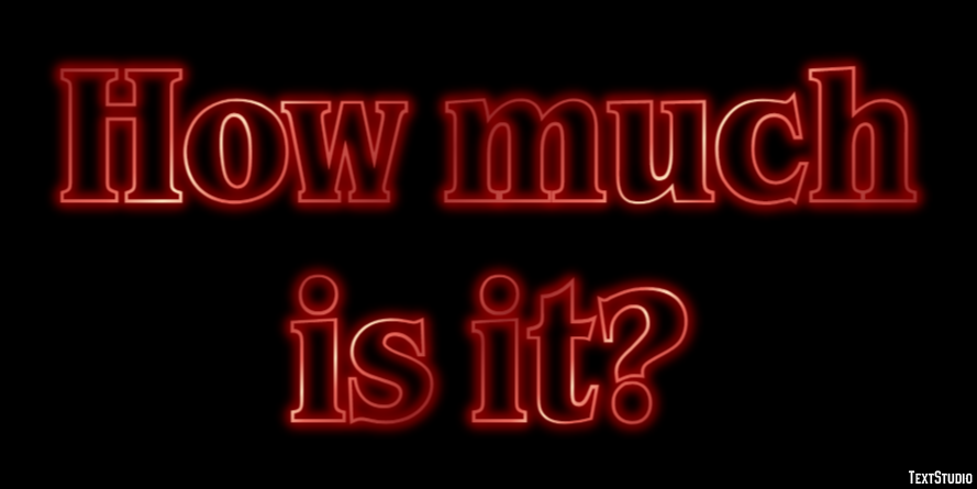 How much is it? Tekst Effect