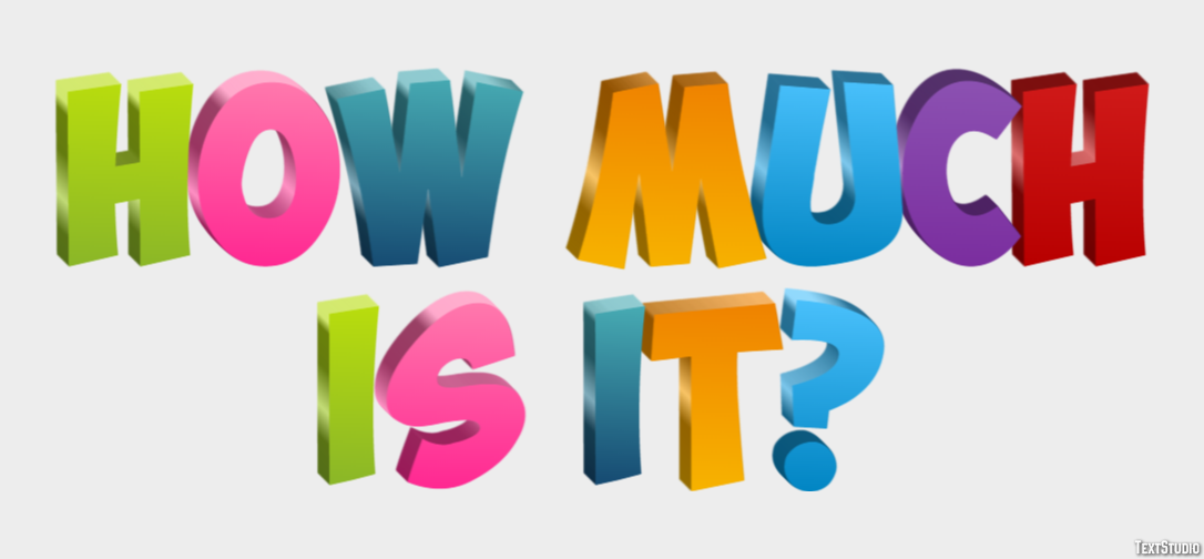 How much is it? Tekst Effect