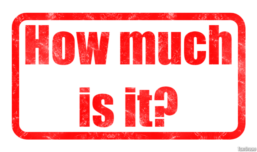 How much is it? Text effect