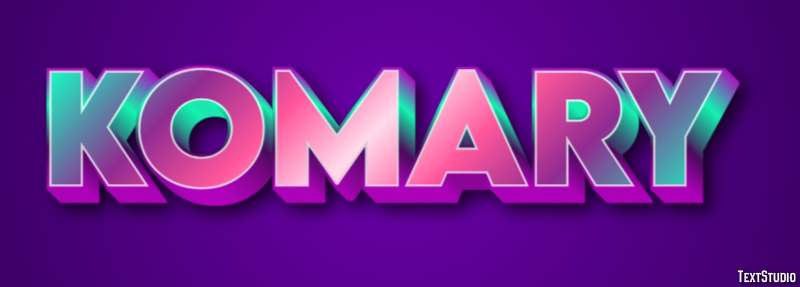 Komary Tekst effect