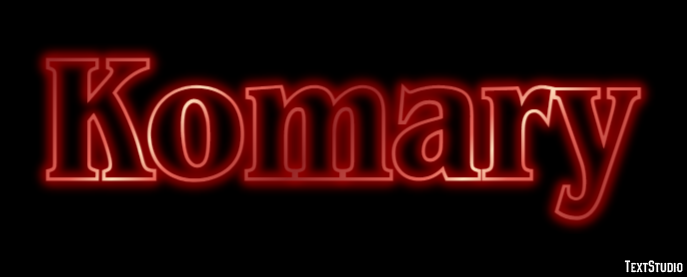 Komary Tekst effect