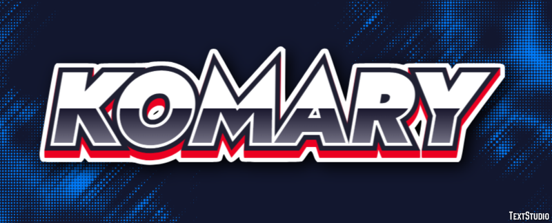 Komary Tekst effect