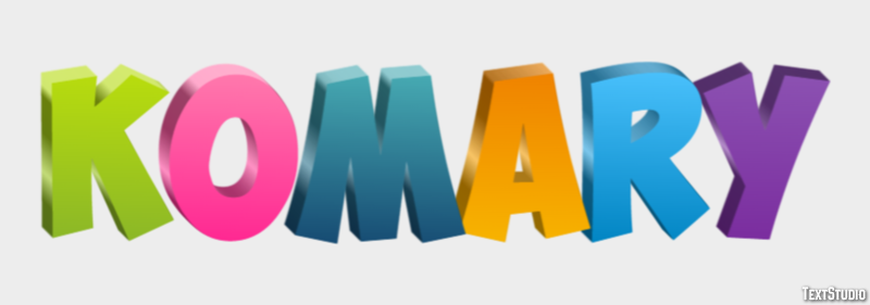 Komary Tekst effect