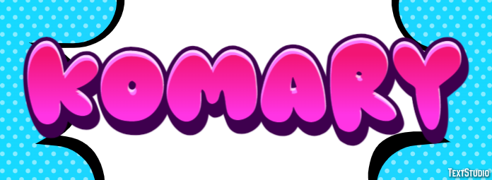 Komary Tekst effect