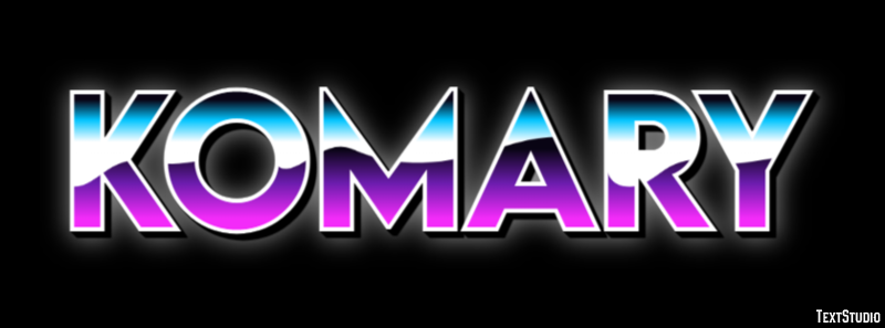 Komary Tekst effect