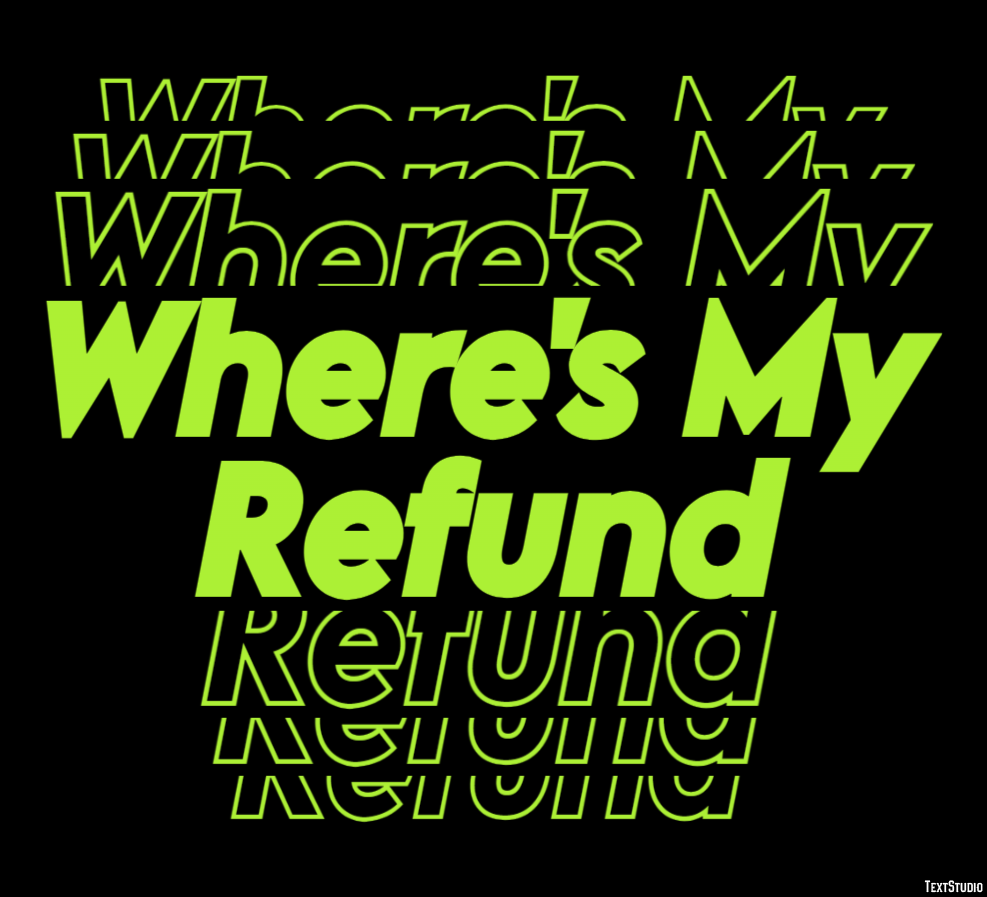 Where's My Refund Efekt tekstowy