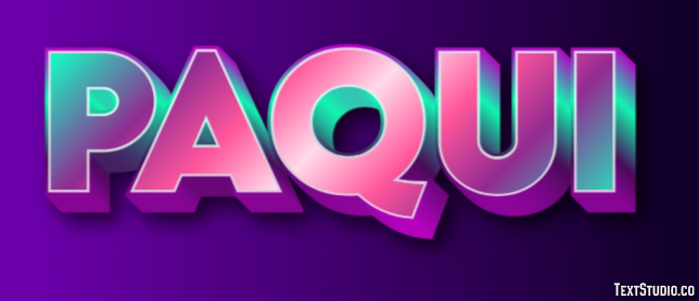 Paqui Efecto de Texto