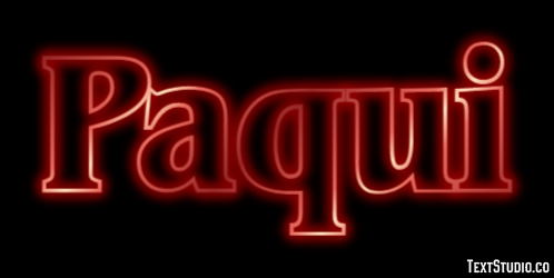 Paqui Efecto de texto