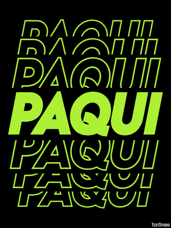 Paqui Efecto de texto