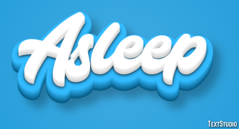 Asleep Text Effect