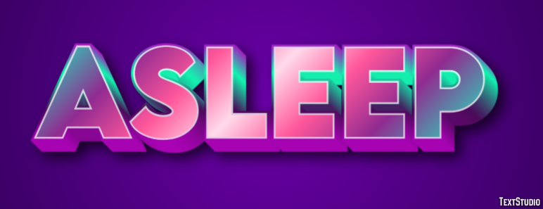 Asleep Text Effect