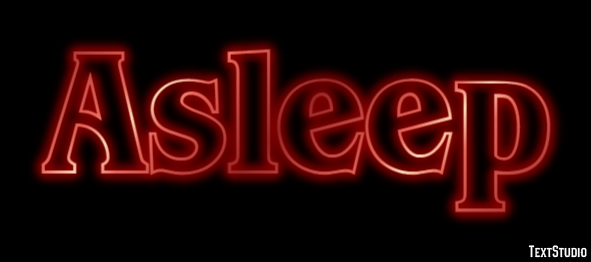 Asleep Text Effect