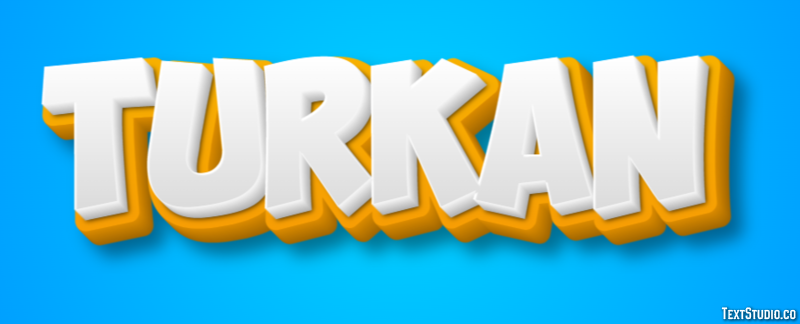 Türkan Efeito de texto