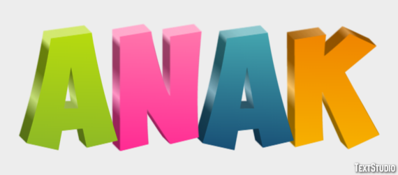 Anak Text effect