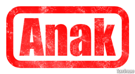 Anak Эффект текста