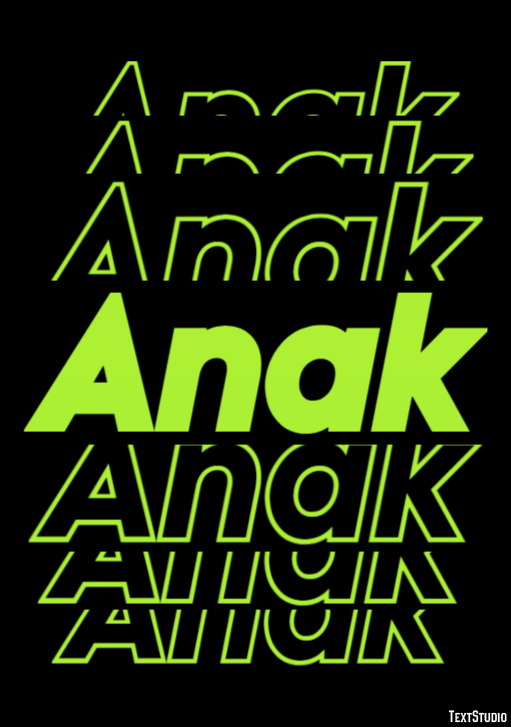 Anak Text effect