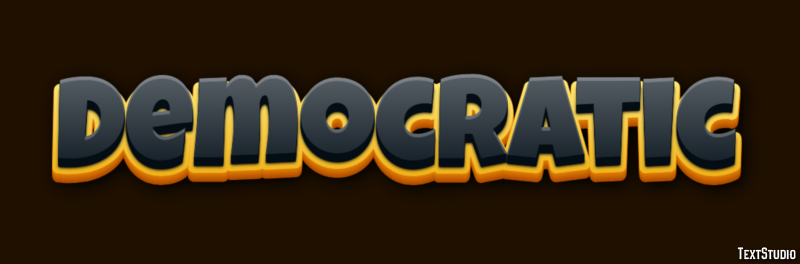 Democratic Эффект текста