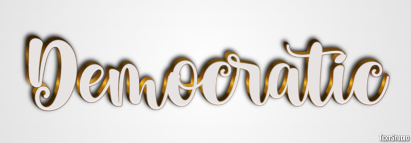 Democratic Text effect