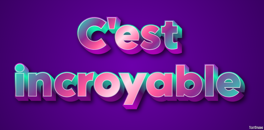 C'est incroyable Effet de Texte