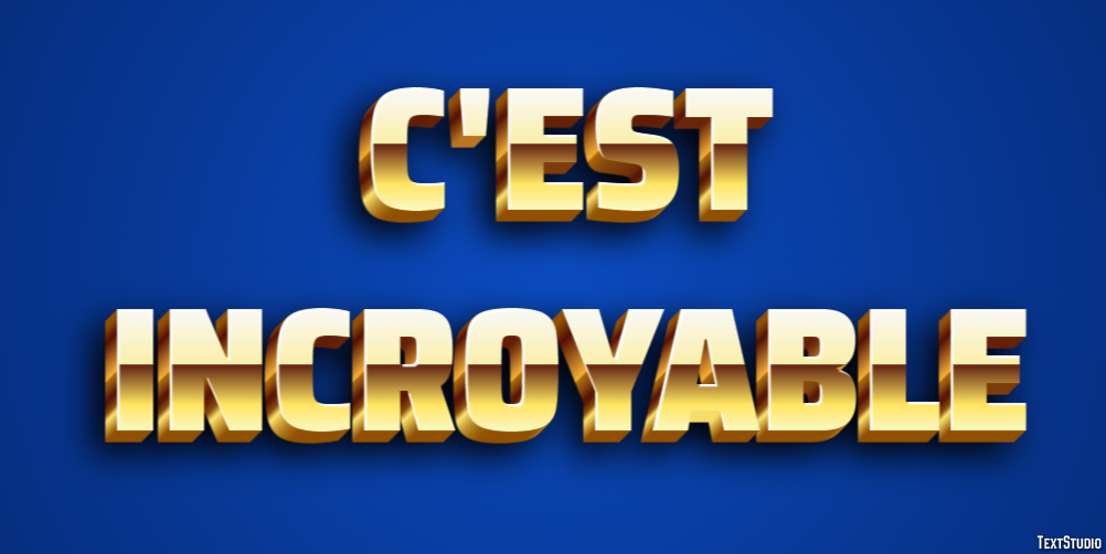 C'est incroyable Effet de Texte
