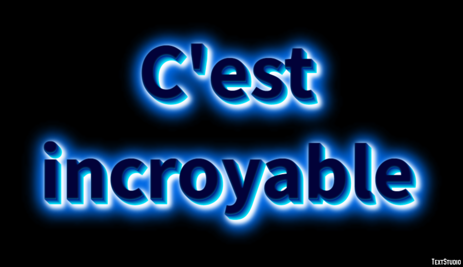 C'est incroyable Effet de Texte