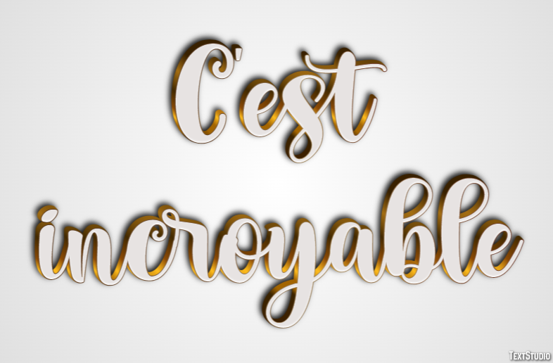 C'est incroyable Effet de Texte